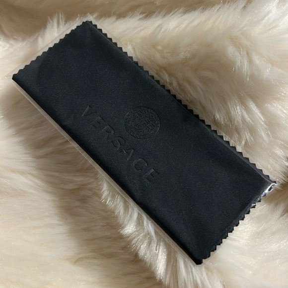 Versace Black Hard Shell Sunglasses Case and Box Warranty card & Versace cloth - Picture 8 of 13